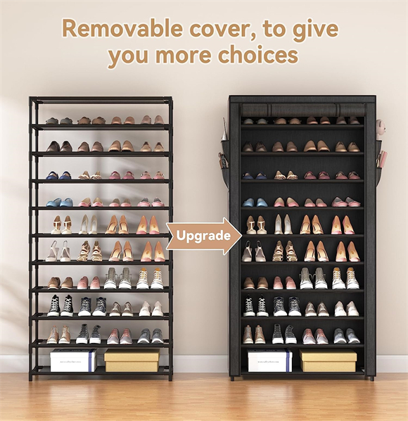Shoe rack with cover